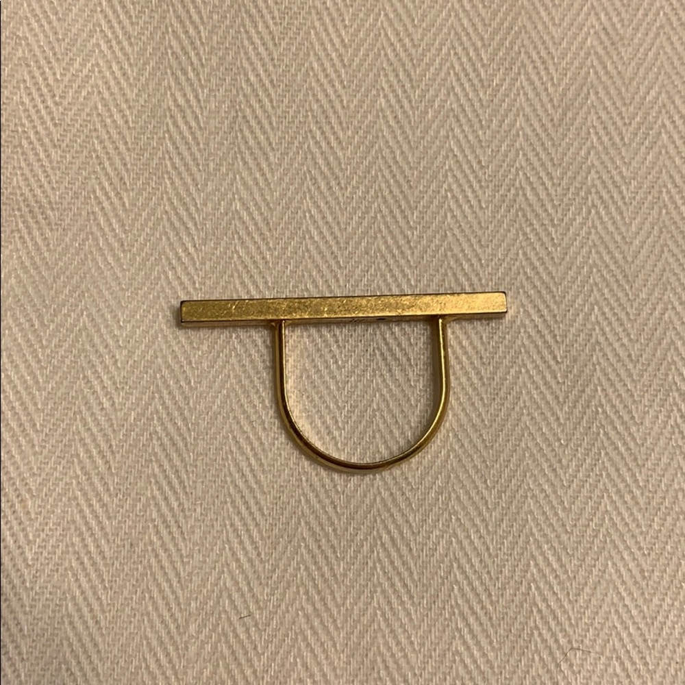 Madewell Ring Gold Bar Size 7